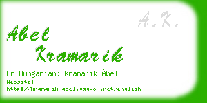 abel kramarik business card